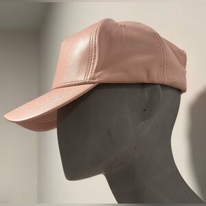 Alice + Olivia Blush Vegan Leather Cap